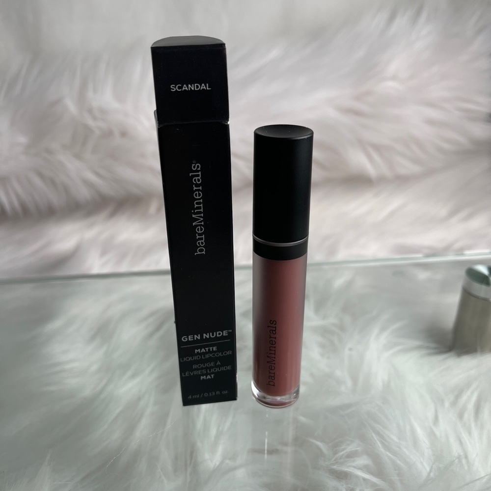 bareMinerals Gen Nude Matte Liquid Lip Color, Scandal, 0.013 Fluid Ounce (81713)